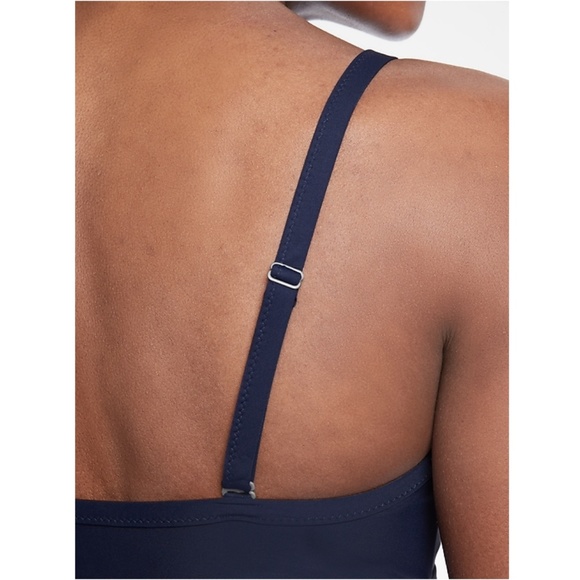 NWT Athleta Twist Up Tankini Top Solid Dress Blue - Picture 6 of 6